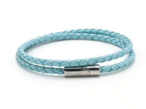 Leather Bracelet Sky Blue